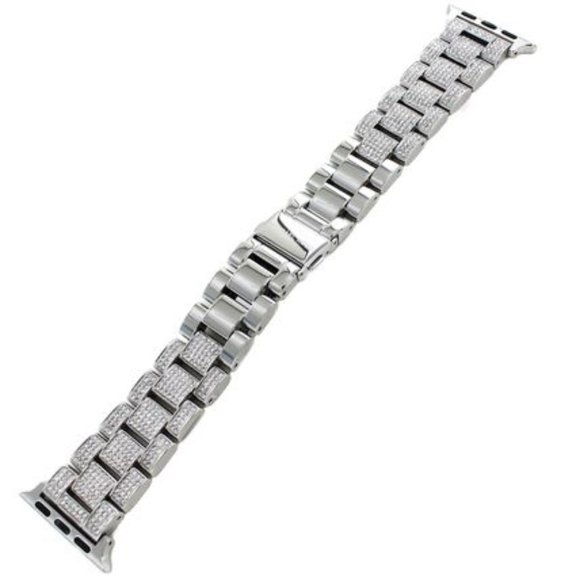 MICHAEL KORS Pavé Silver-Tone Strap For Apple Watch - Picture 6 of 8